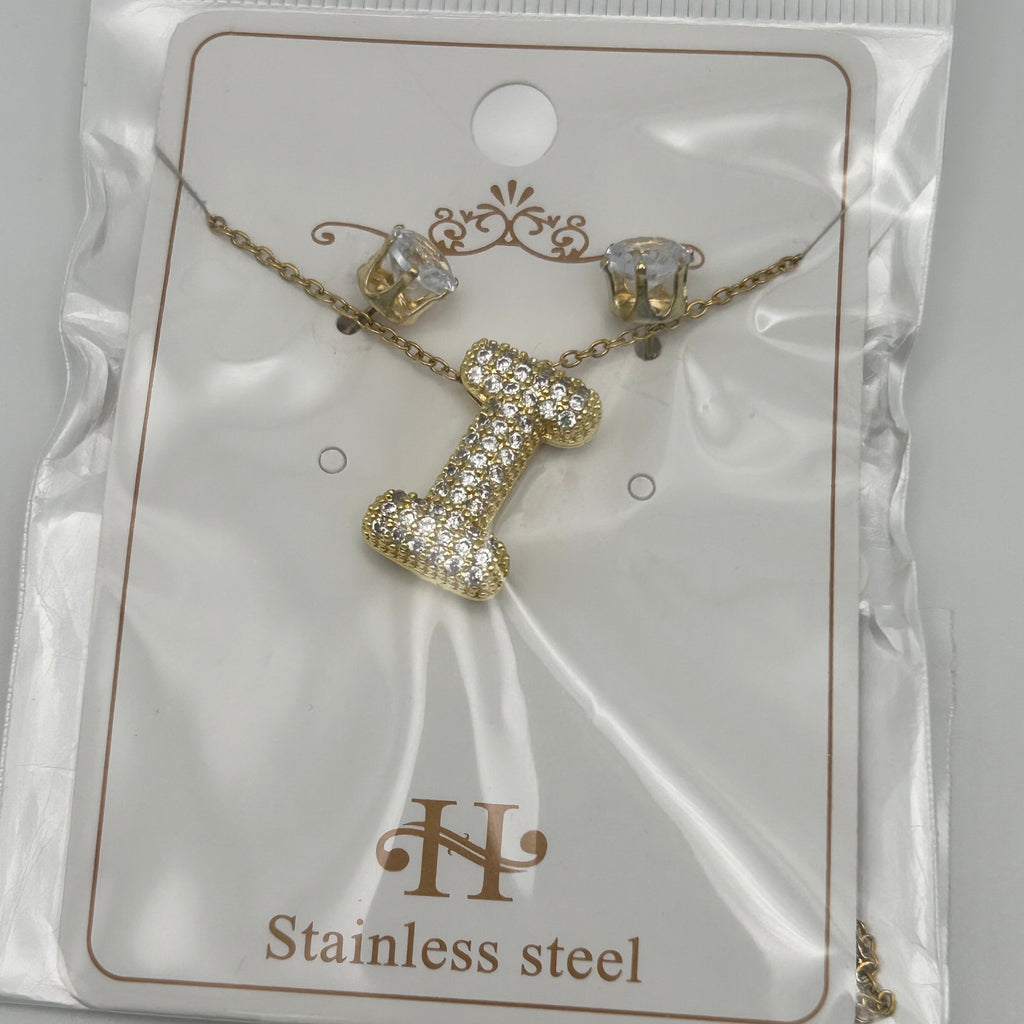 Set - Necklace and Earring - Gold Plated - SNEG-1092