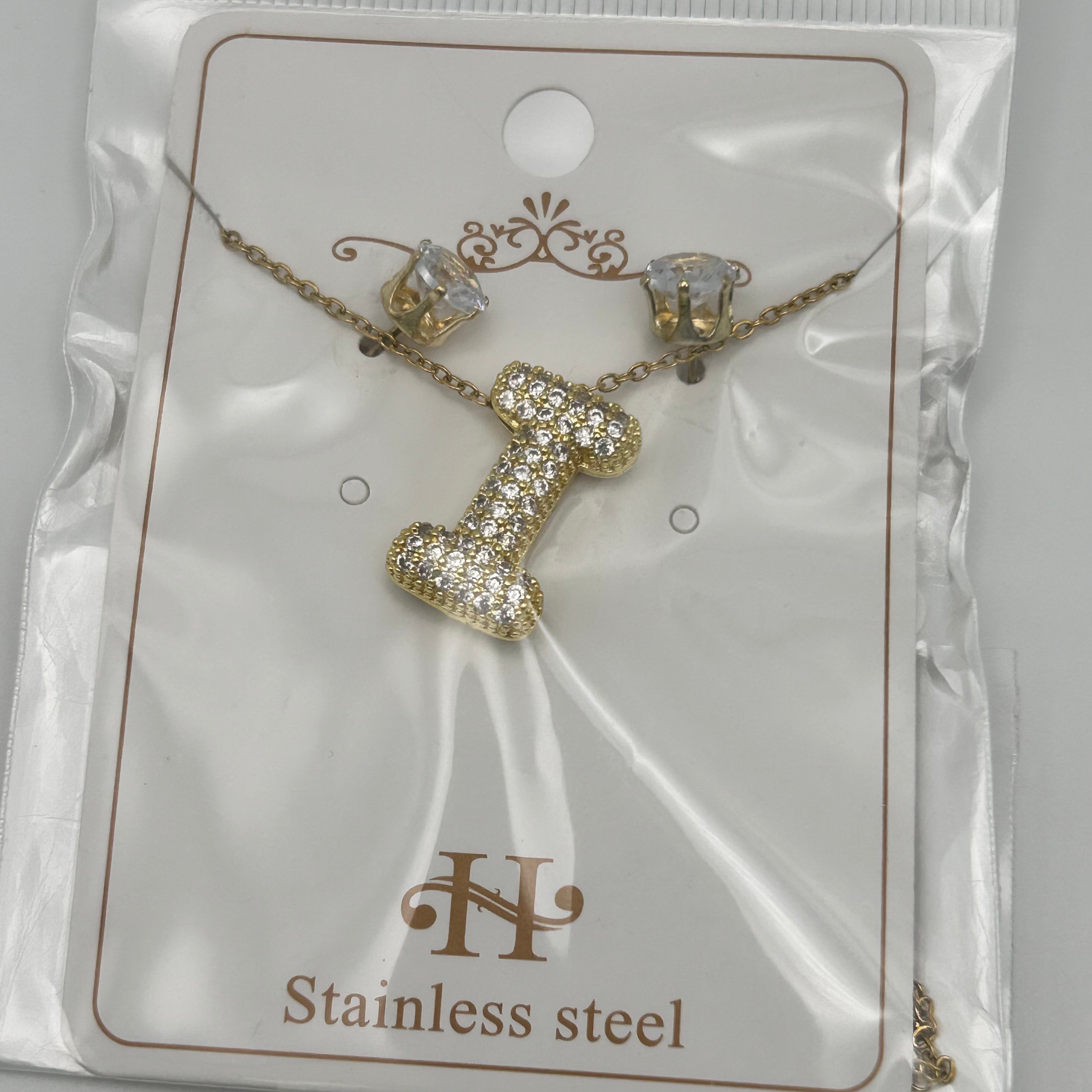 Set - Necklace and Earring - Gold Plated - SNEG-1092