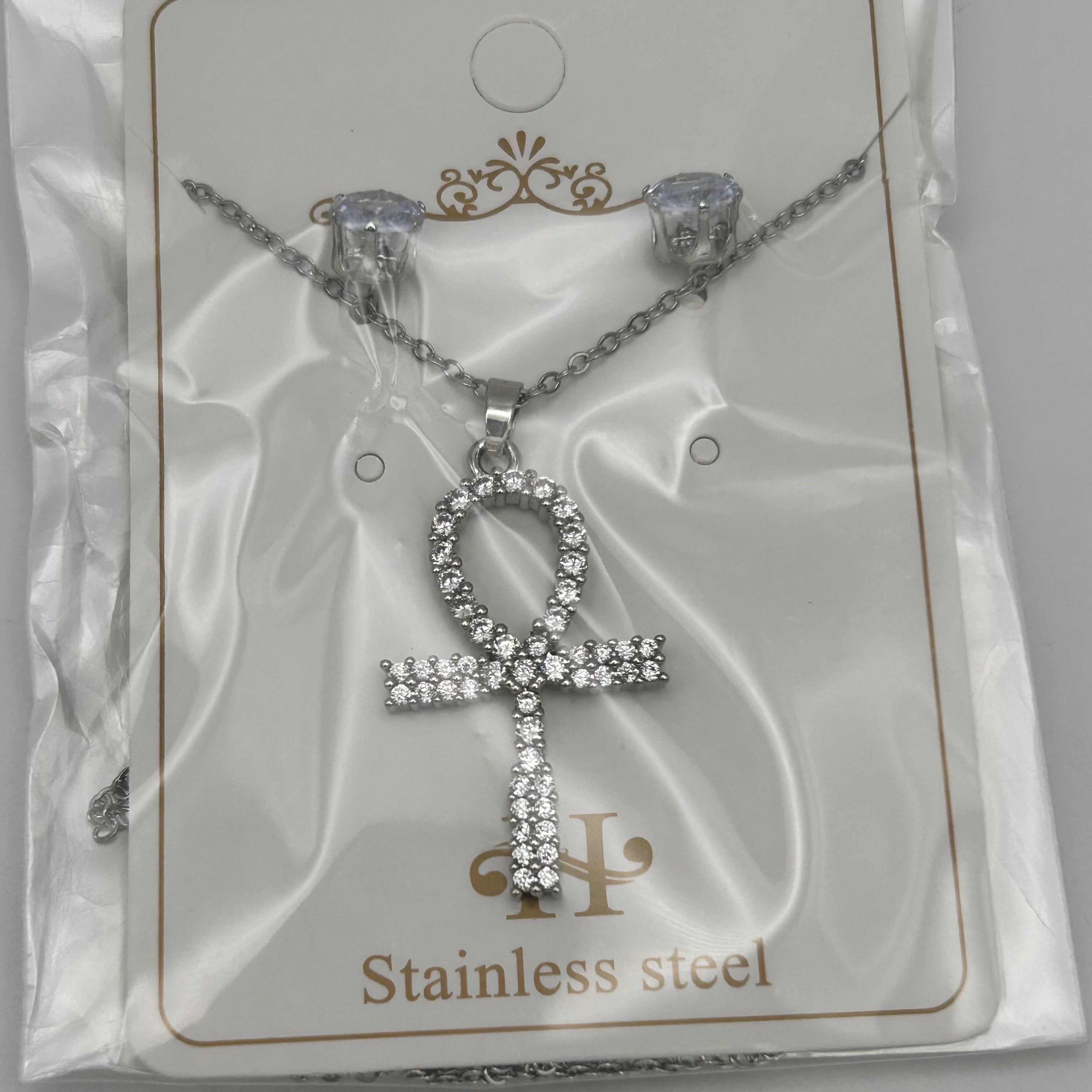 Set - Necklace and Earring - Gold Plated - SNEG-1093