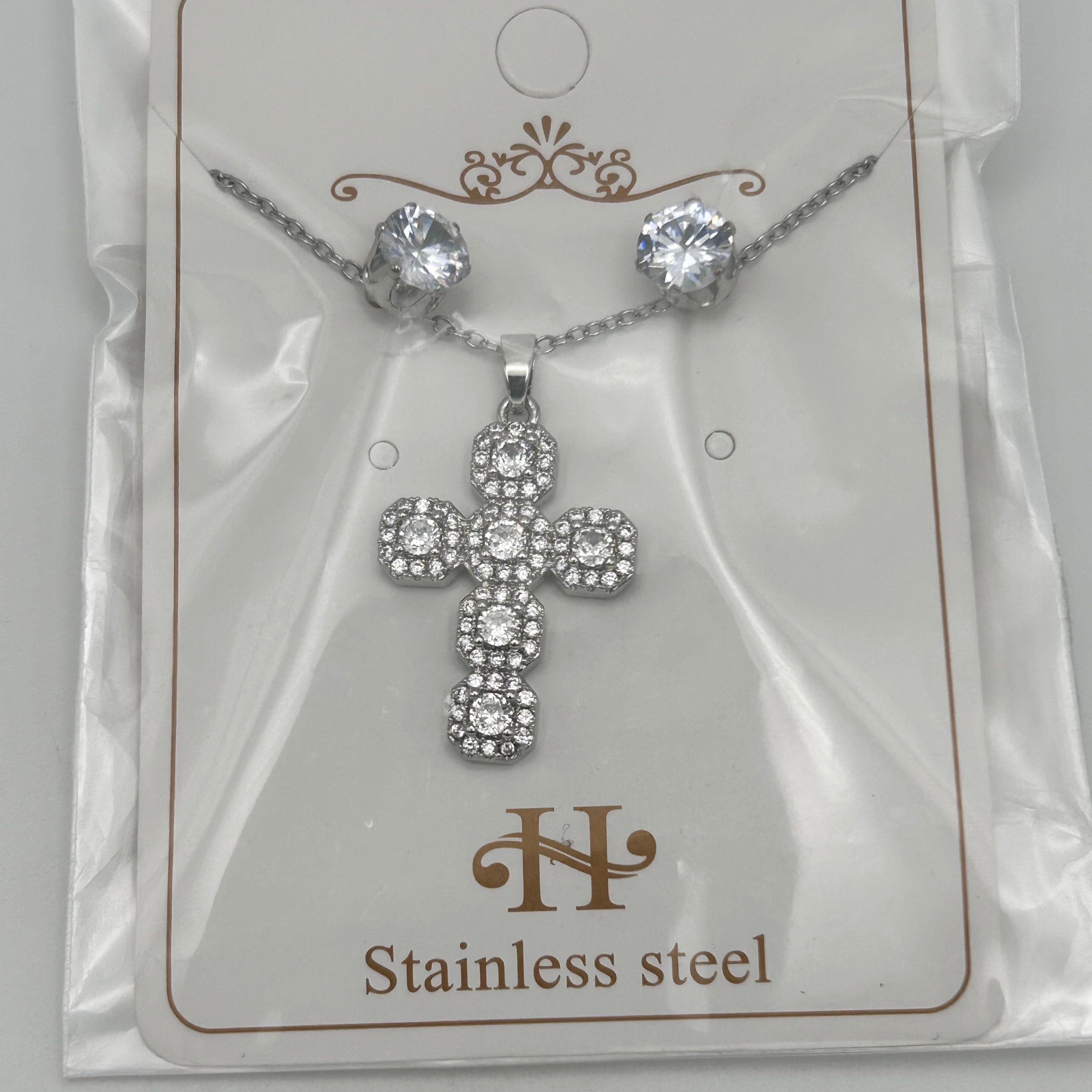 Set - Necklace and Earring - Gold Plated - SNEG-1095