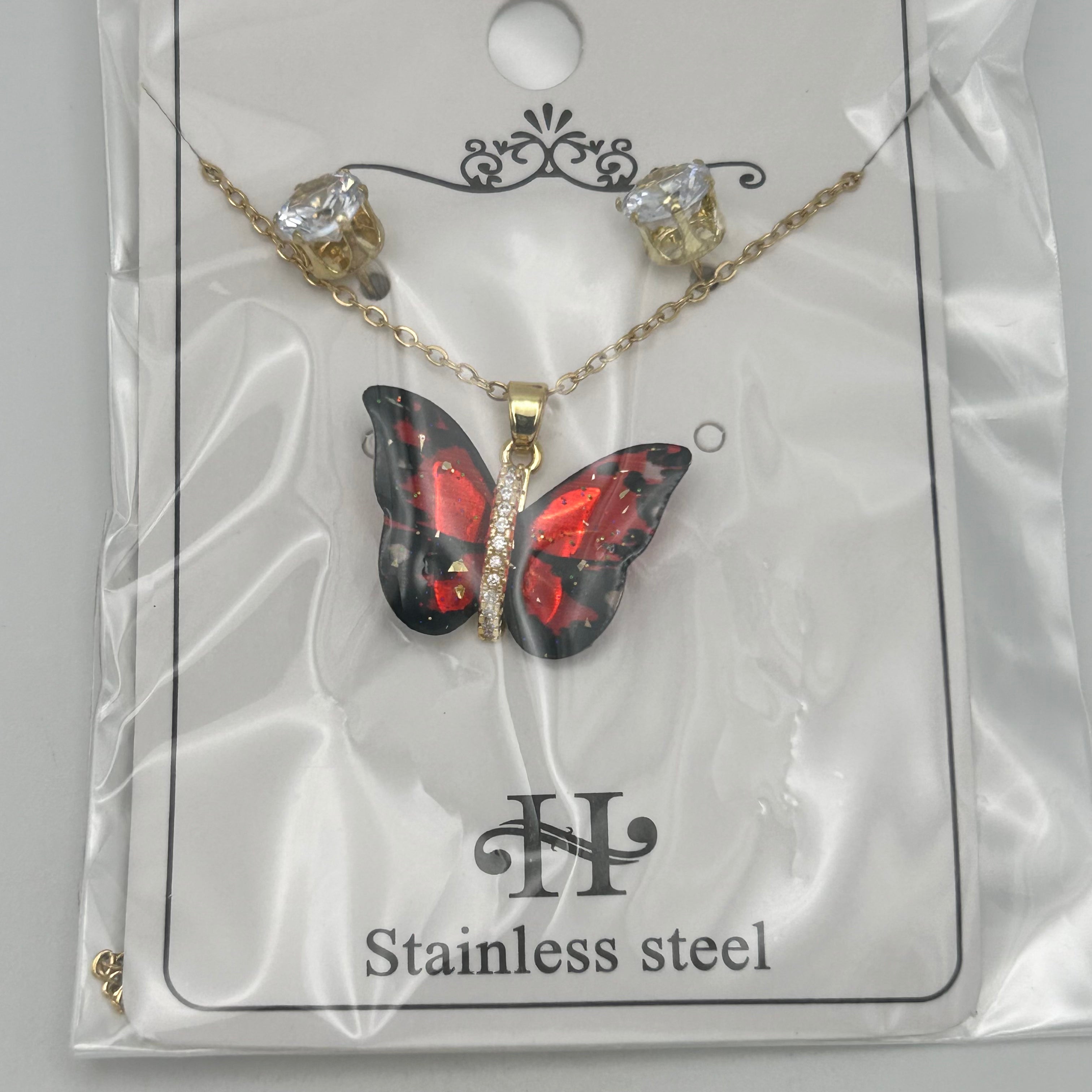 Set - Necklace and Earring - Gold Plated - SNEG-1098