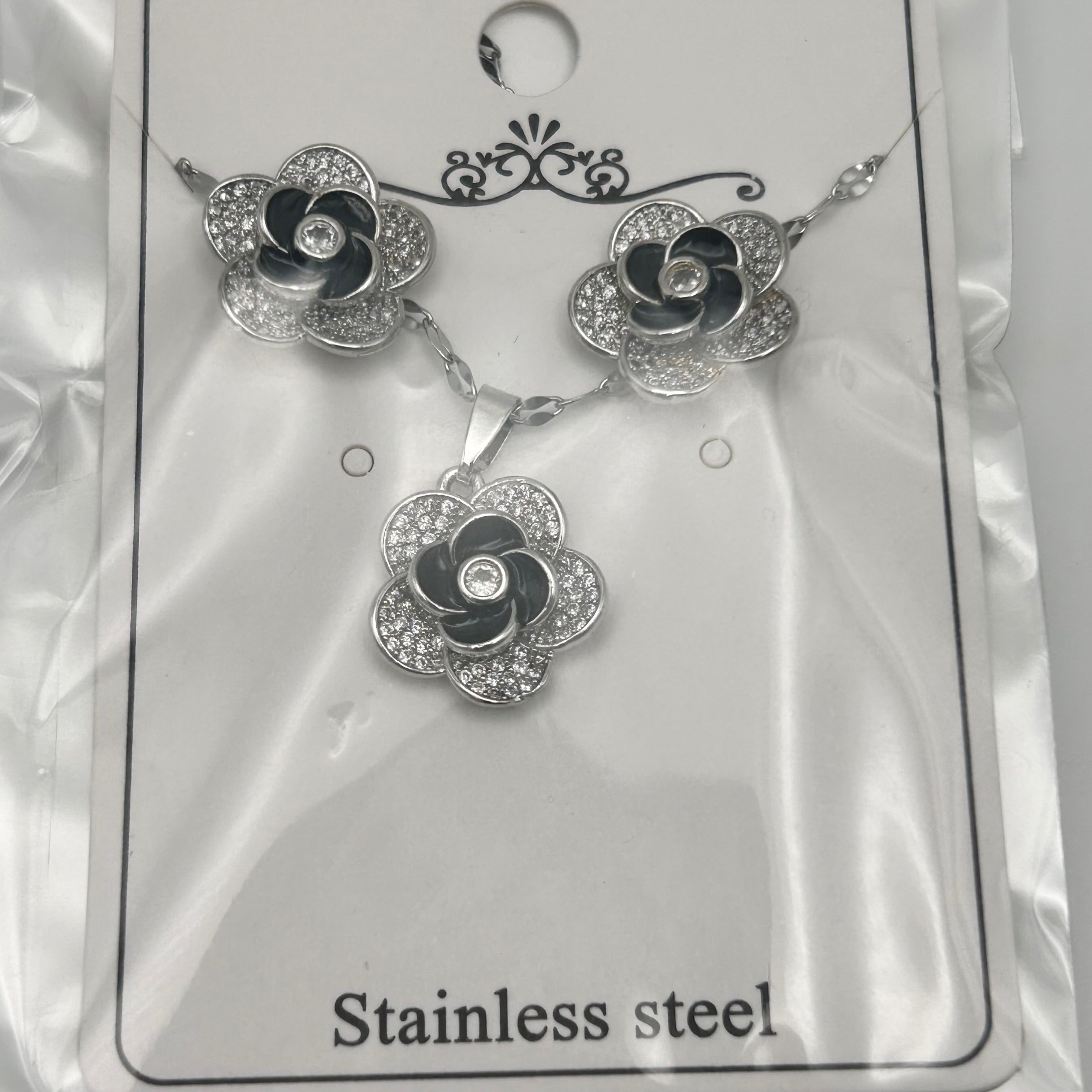 Set - Necklace and Earring - Gold Plated - SNEG-1100
