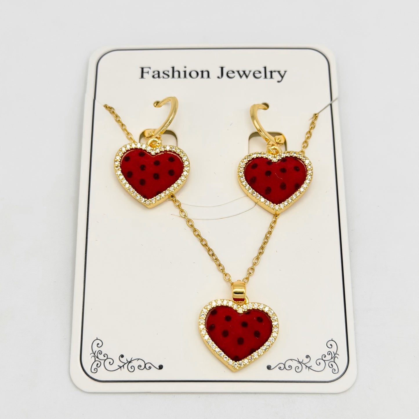 Set - Necklace and Earring - Gold Plated - SNEG-1106