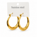 Hoop Earrings - Stainless Steel - UES-1061