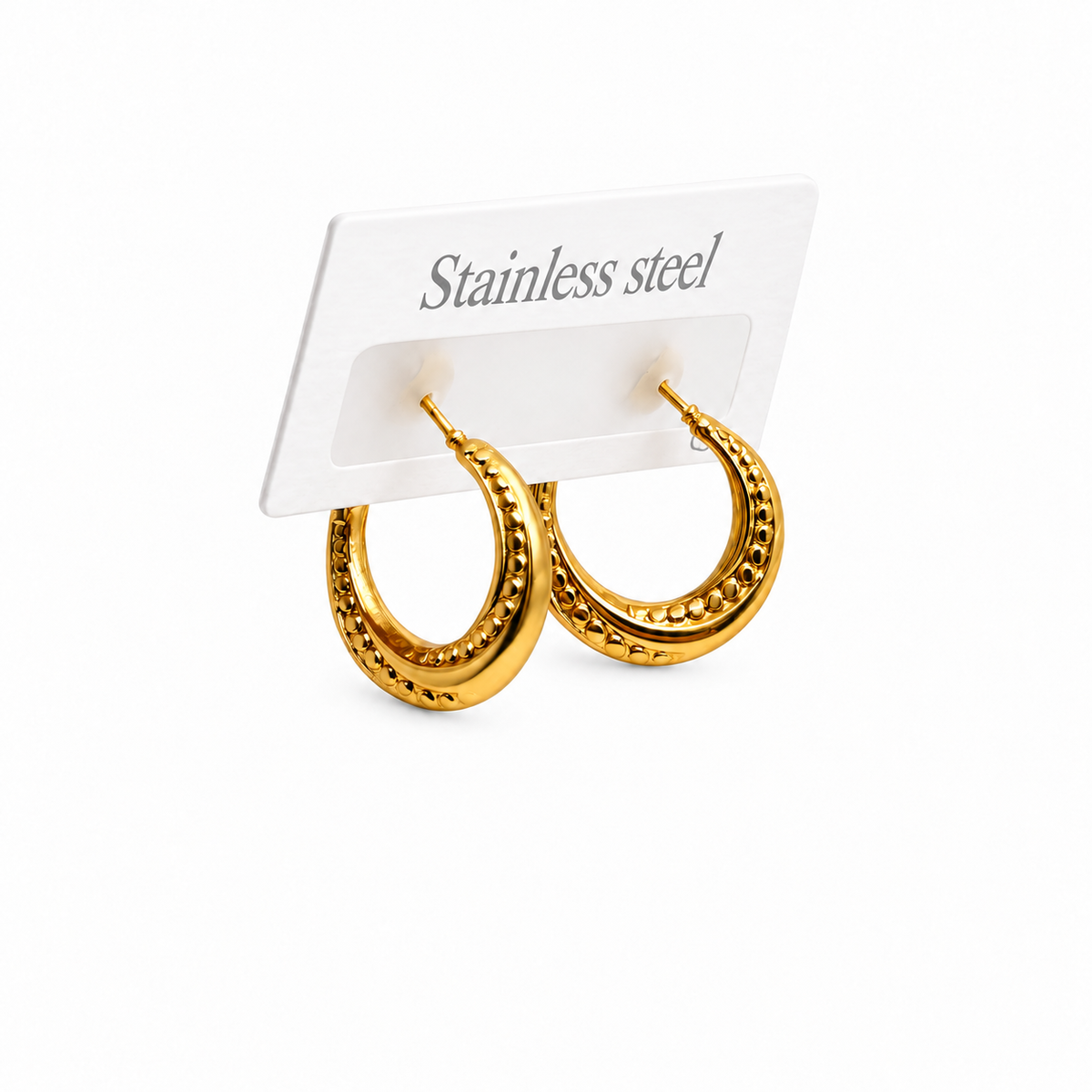 Hoop Earrings - Stainless Steel - UES-1063