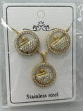 Set - Necklace and Earring - Gold Plated - SNEG-1004